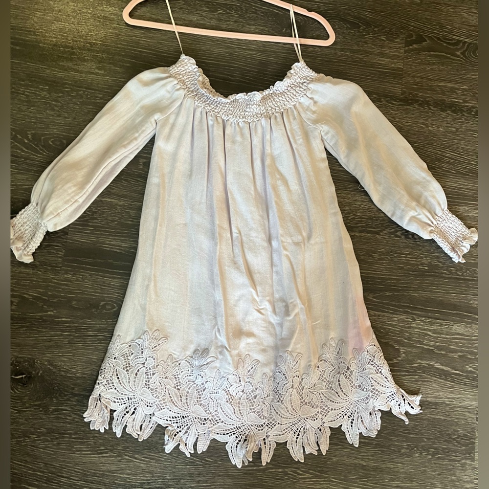 Ark n Co off the shoulder lavender dress - long sleeves - size Small